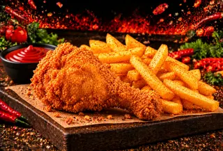 1 Pc Chicken and Chips