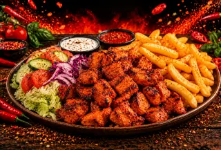 Chicken Tikka and Chips