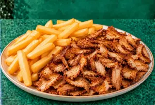 Chicken Doner Meat and Chips