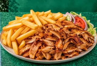 Chicken Doner Meat and Chips Large