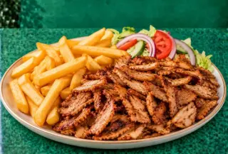 Chicken Doner Meat and Chips Medium