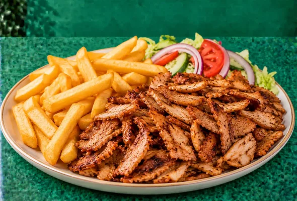 Chicken Doner Meat and Chips Medium