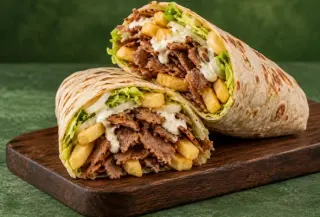 Doner Meat and Chips Wrap