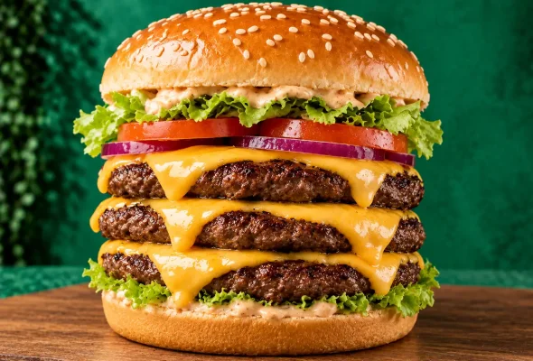 Triple Decker Cheese Burger